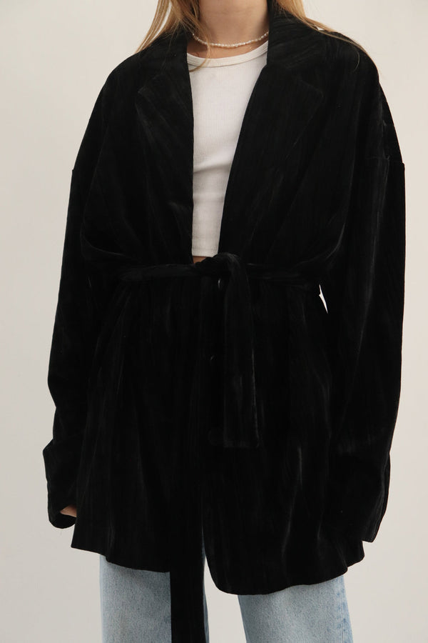 Chaqueta Terciopelo Negra