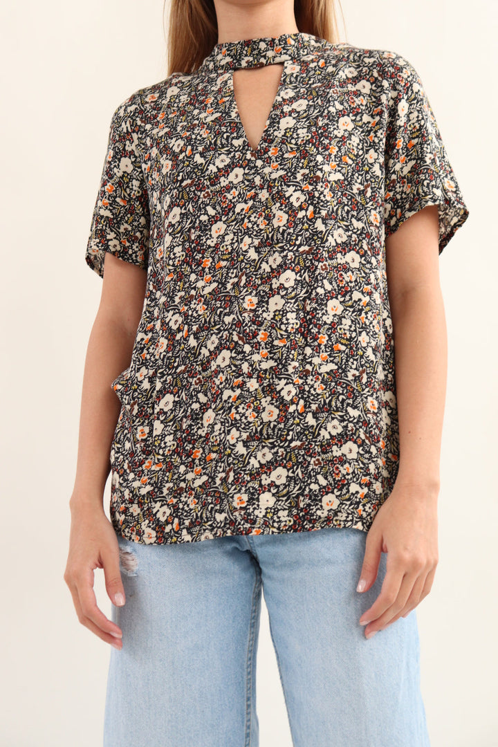 Camisa Flores Estampada