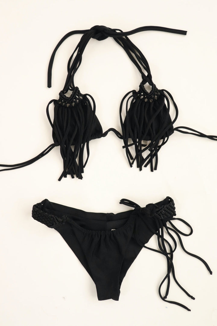 Bikini Negro Flecos