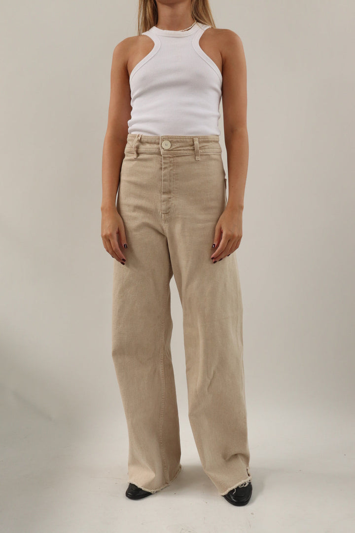 Jeans Beige Anchos