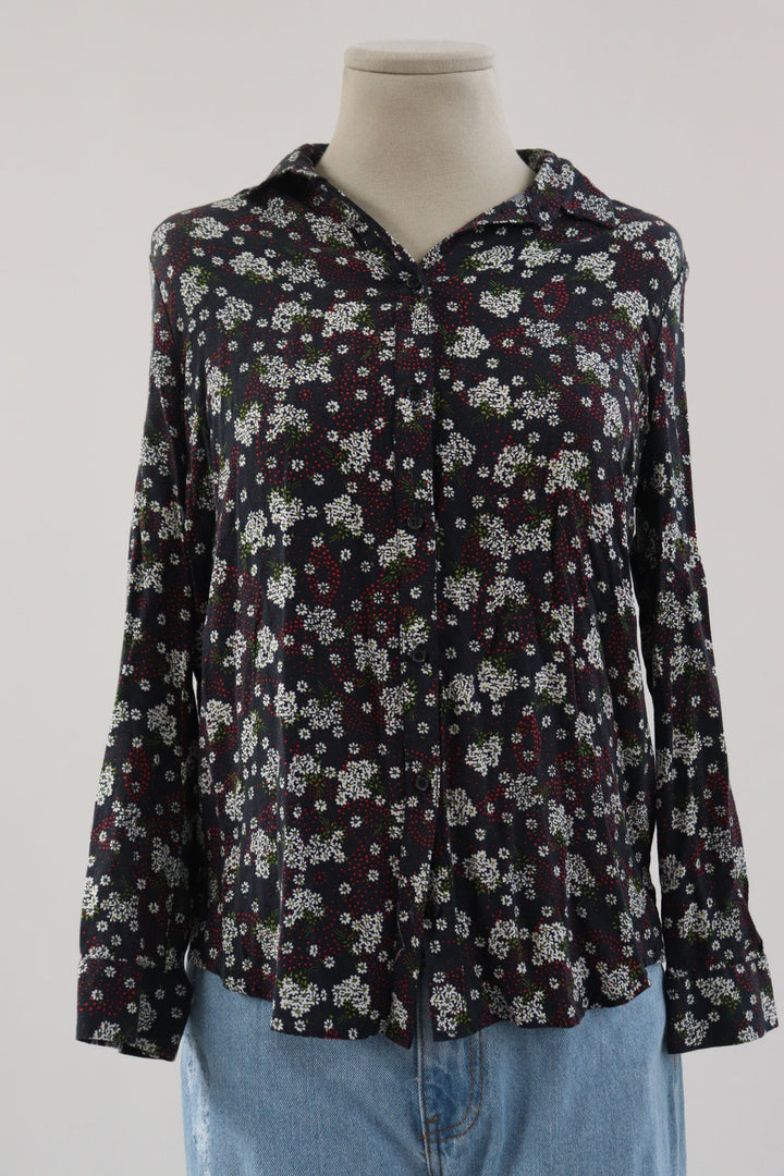 Blusa Flores Azul