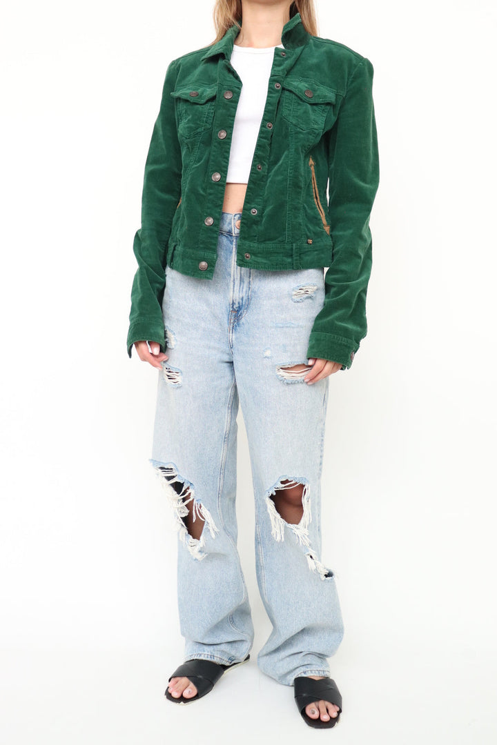 Chaqueta Suede Verde