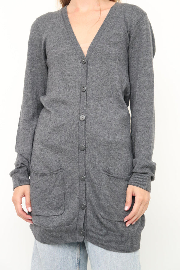 Cardigan Gris Larga