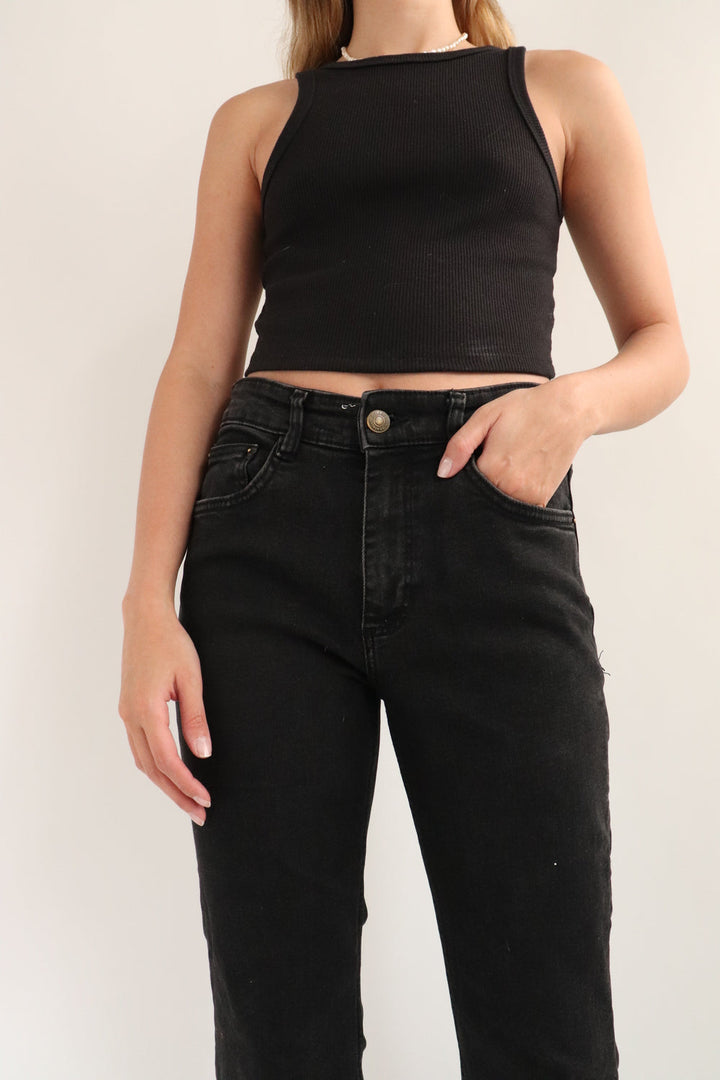 Jean Cropped Negro