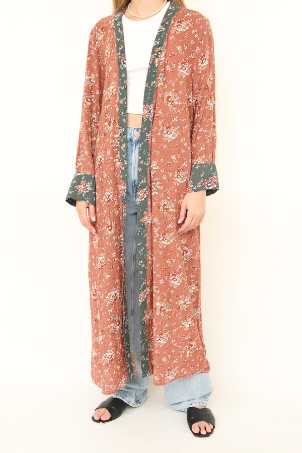 Kimono Flores Terracota