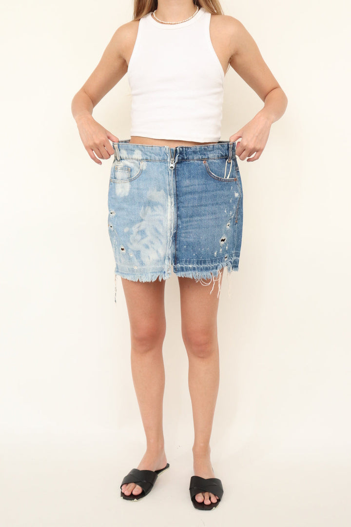 Falda Zipper Denim