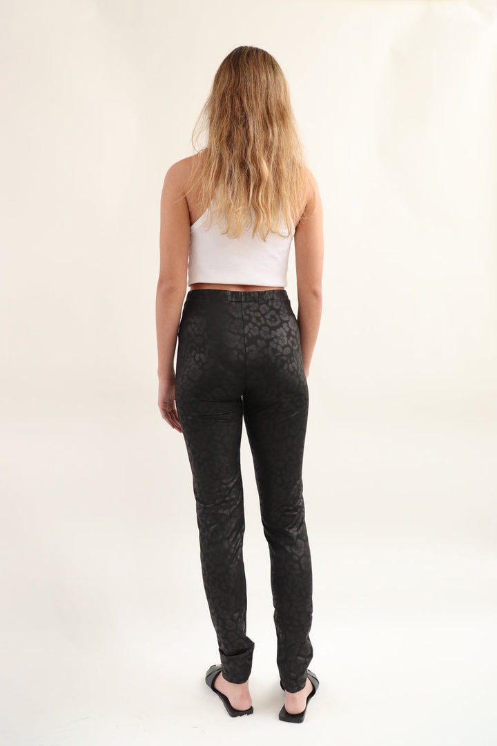 Legging Negro Leopardo