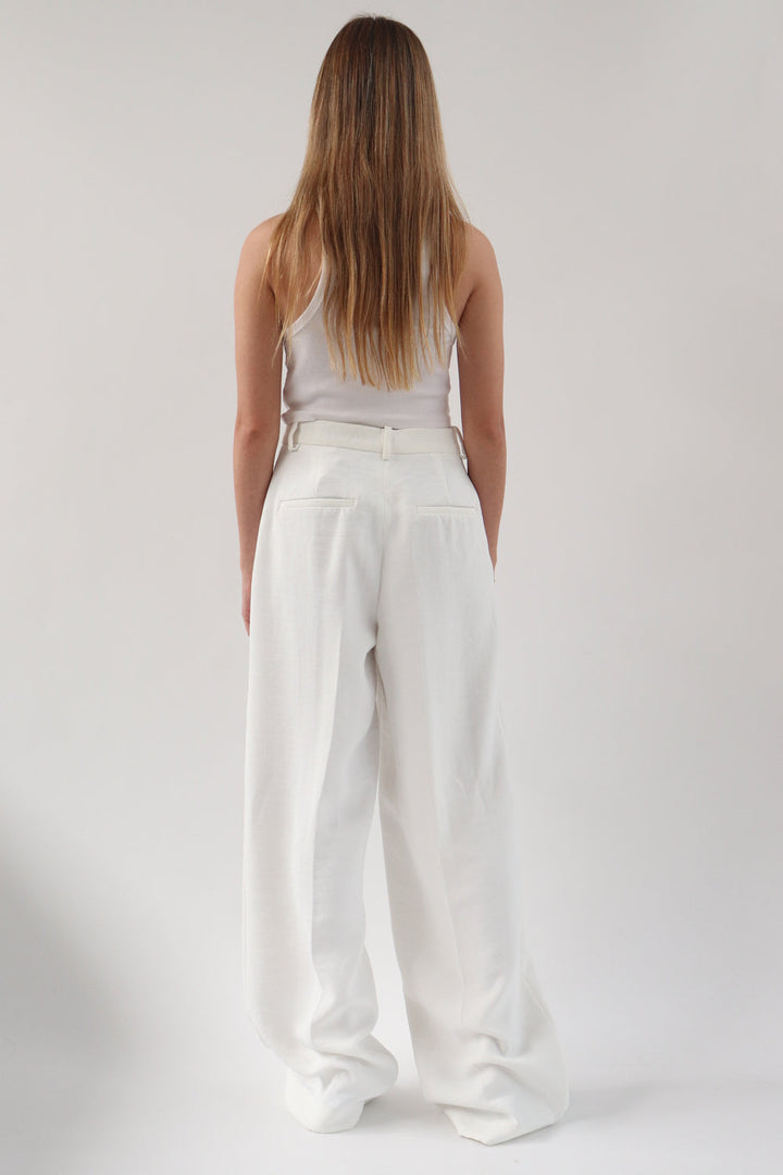 Pantalon Blanco Alto