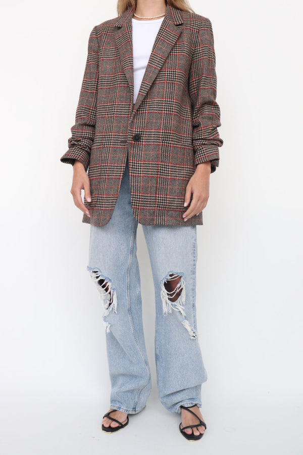 Blazer Cuadros Multicolor