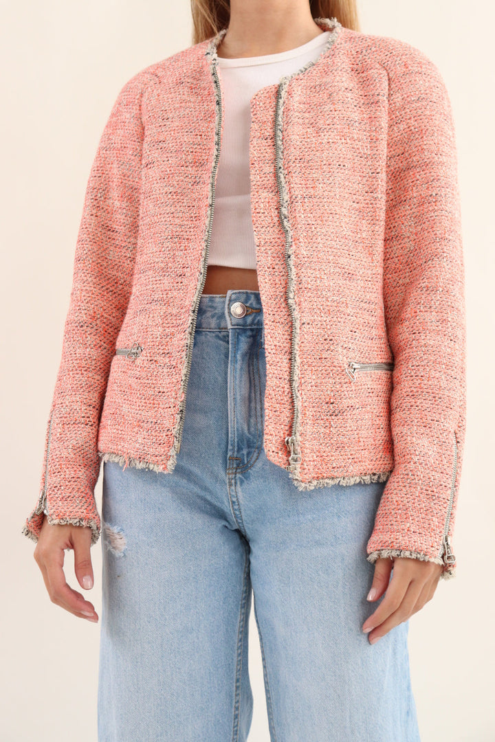 Chaqueta Tweed Neon