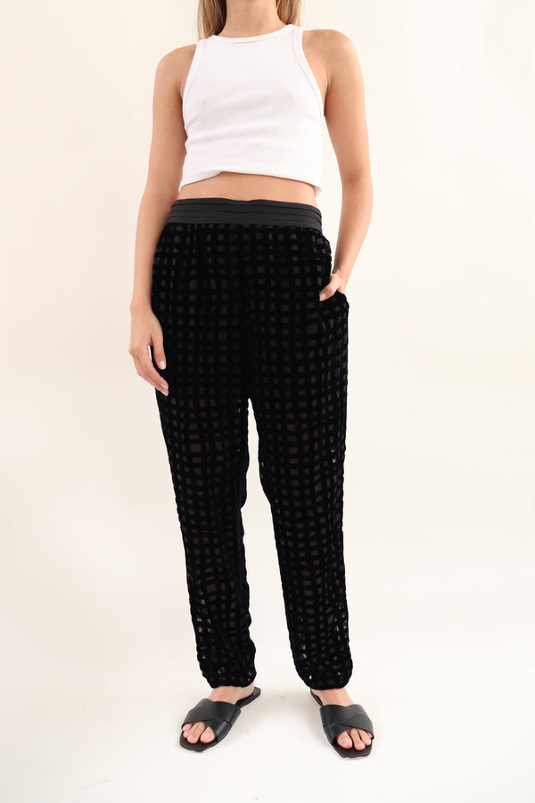 Pantalon Cuadros Traslucido