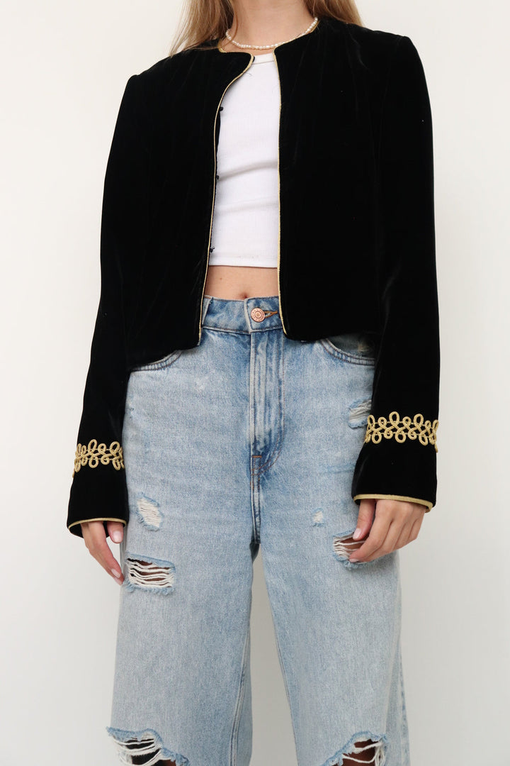 Chaqueta Terciopelo Crop