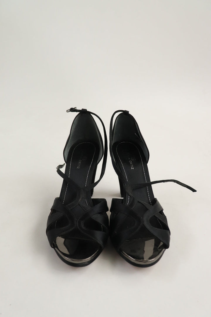 Tacones Negros Seda