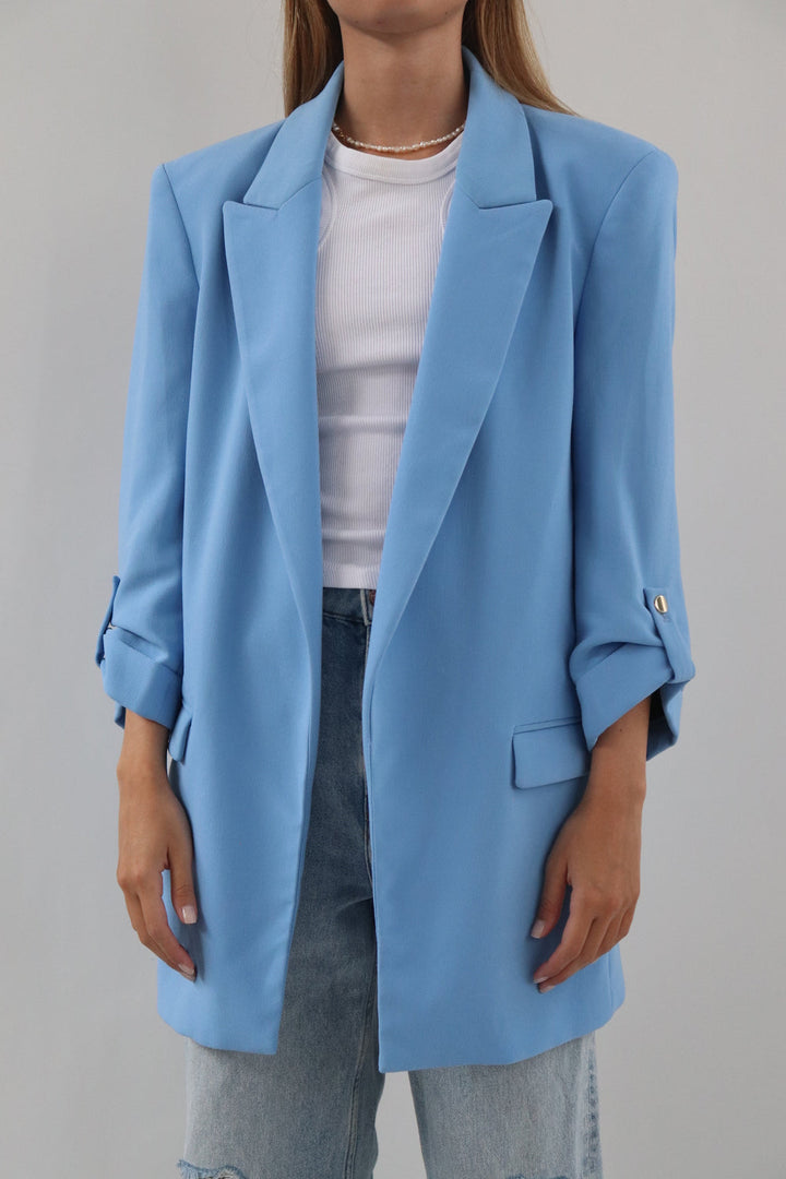 Blazer Hombreras Azul