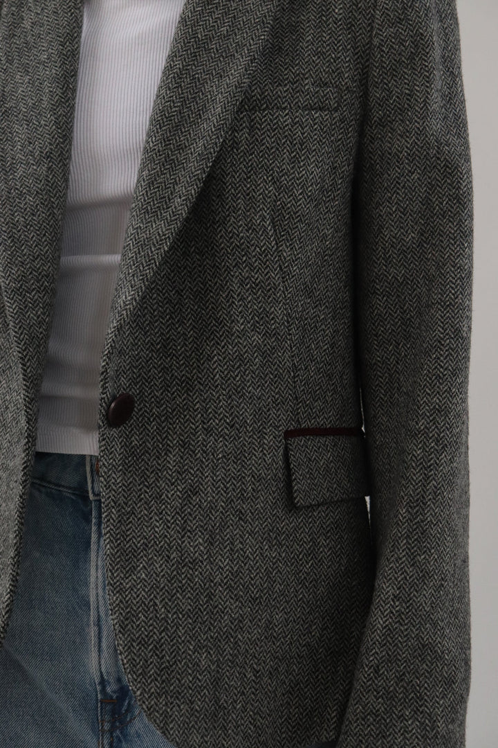 Blazer Tweed Gris