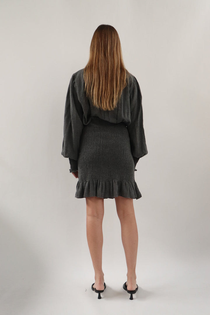 Vestido Gris Arrunchado