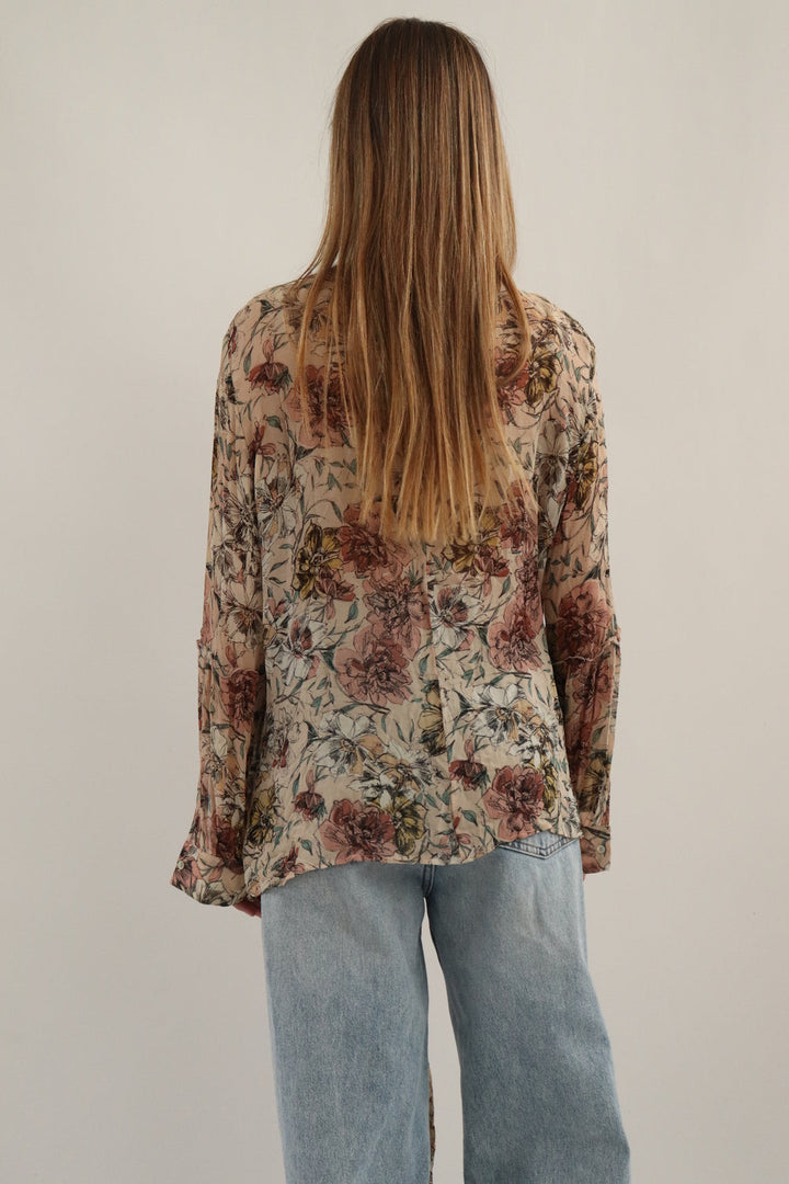 Camisa Flores Amarrar