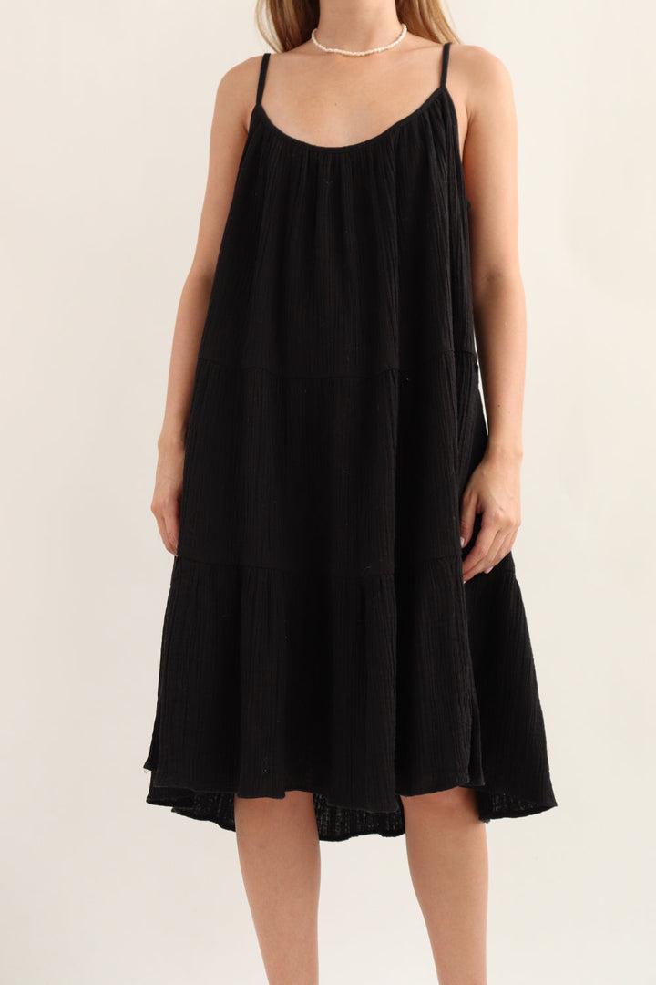 Vestido Peplum Negro