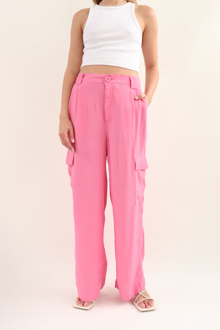 Pantalon Cargo Rosado