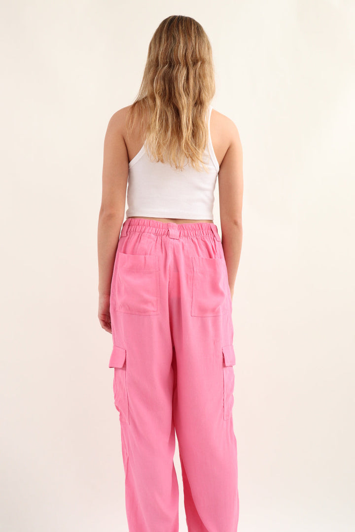 Pantalon Cargo Rosado