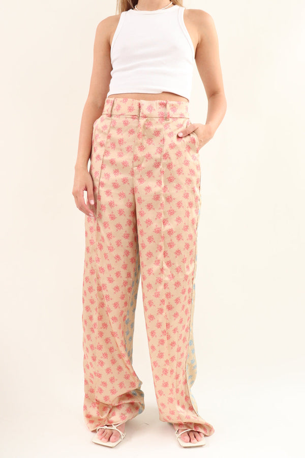 Pantalon Satinado Flores