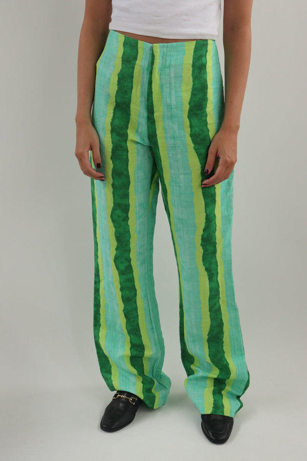 Pantalon Verde Rayas