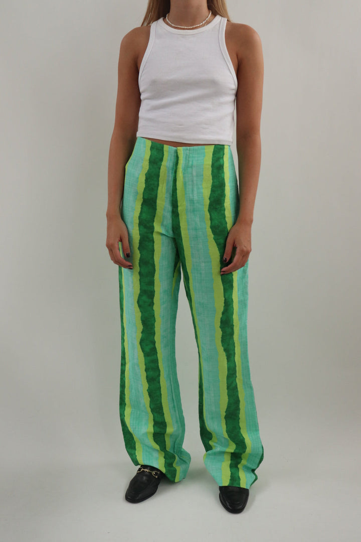 Pantalon Verde Rayas