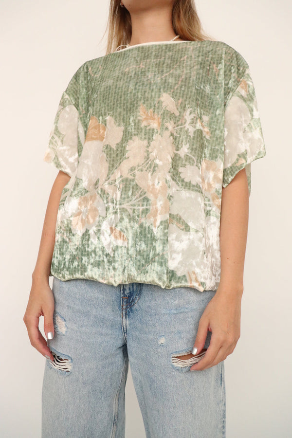 Camisa Velvet Flores