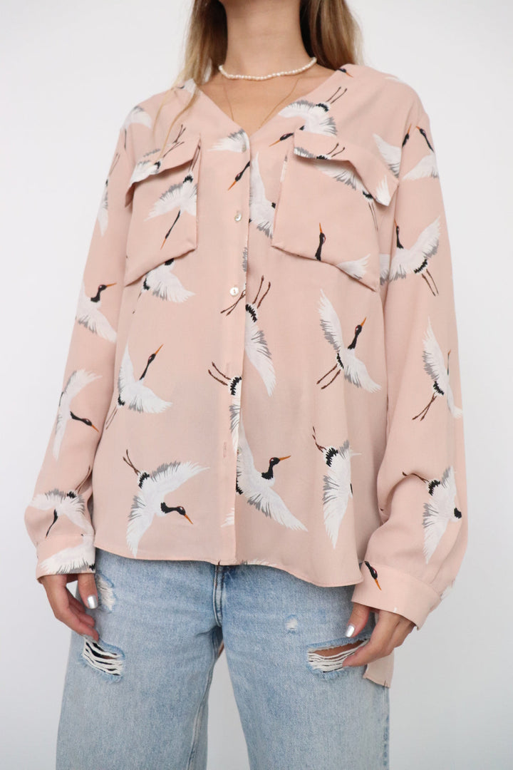 Camisa Estampado Pajaros