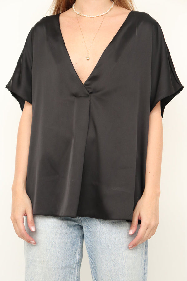 Blusa Escote Satinada