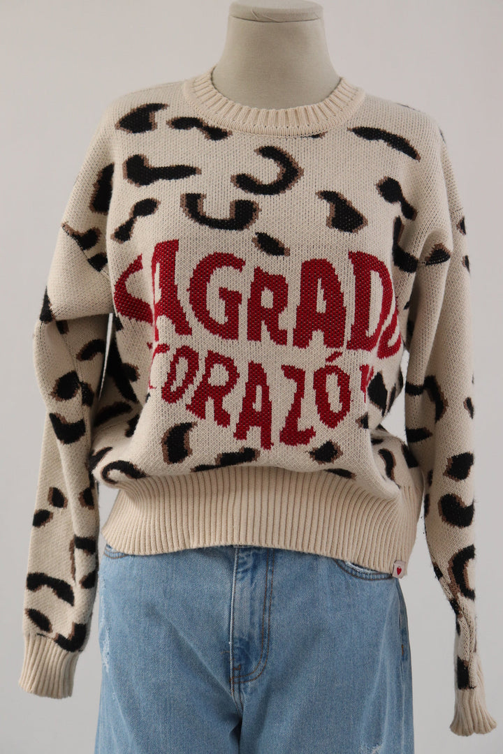 Buzo Leopardo Tejido
