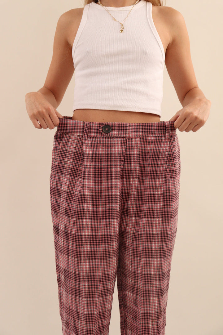 Pantalon Rosado Boton