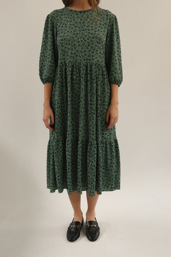 Vestido Verde Flores