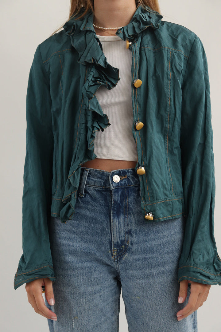 Chaqueta Crop Azul