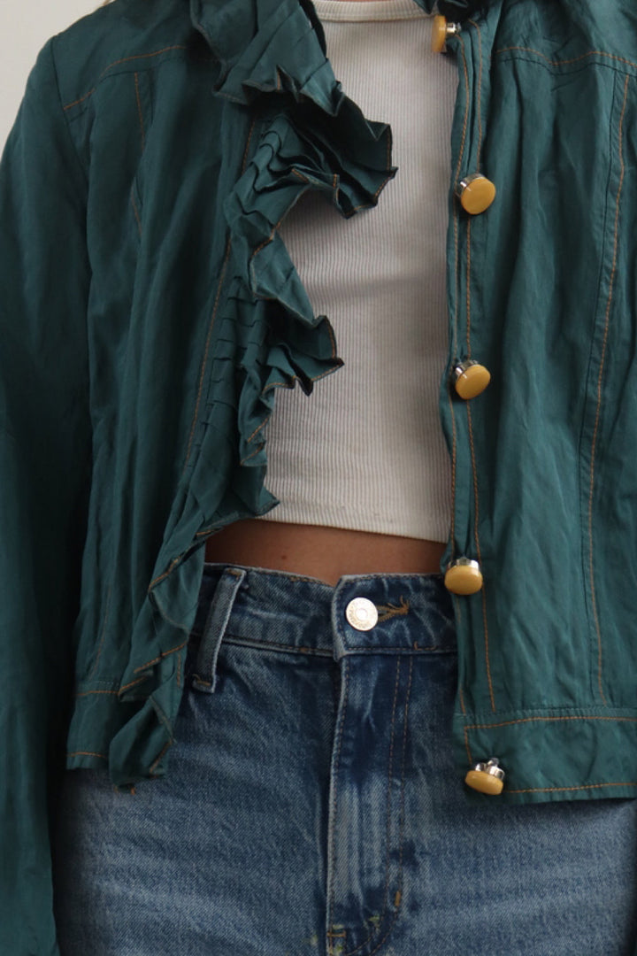 Chaqueta Crop Azul