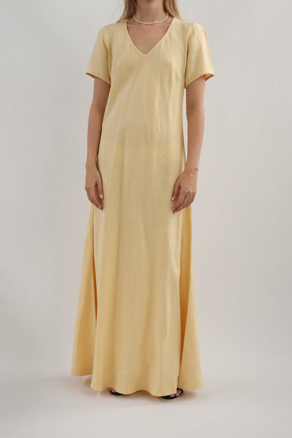 Vestido Lino Amarillo