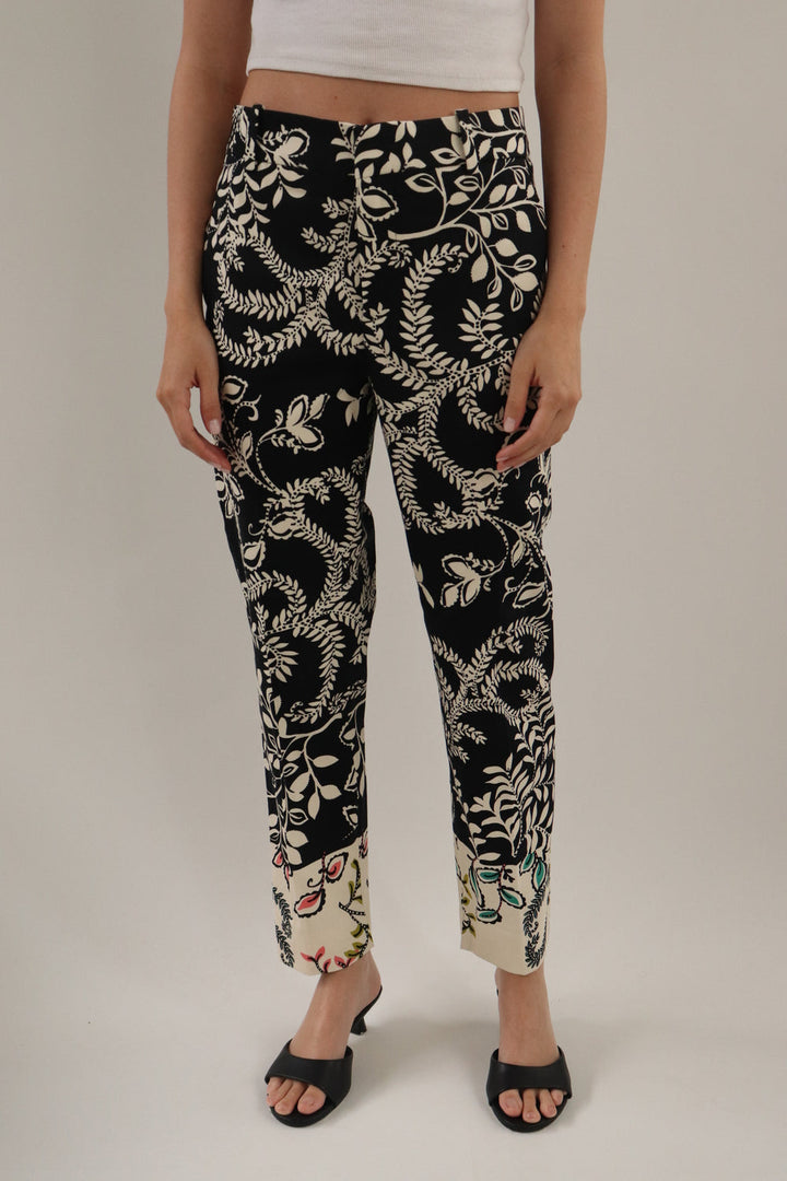 Pantalon Estampado Hojas