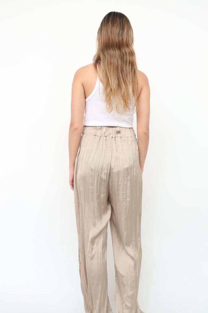 Pantalon Plisado Beige