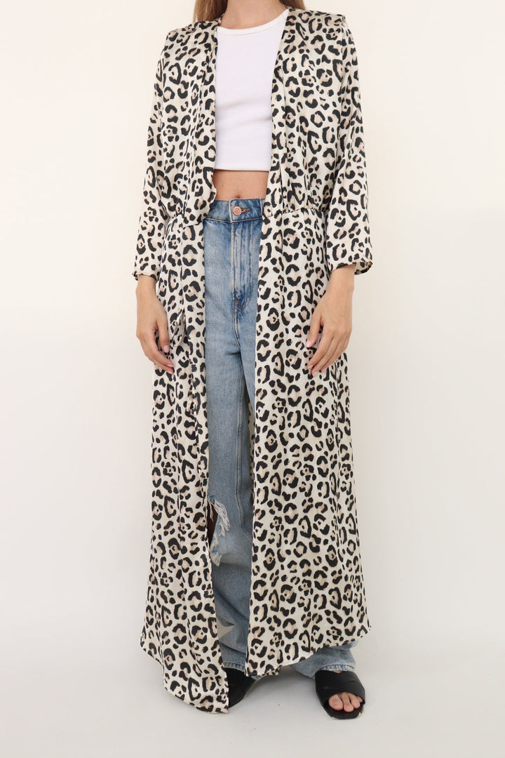 Kimono Satinado Leopardo