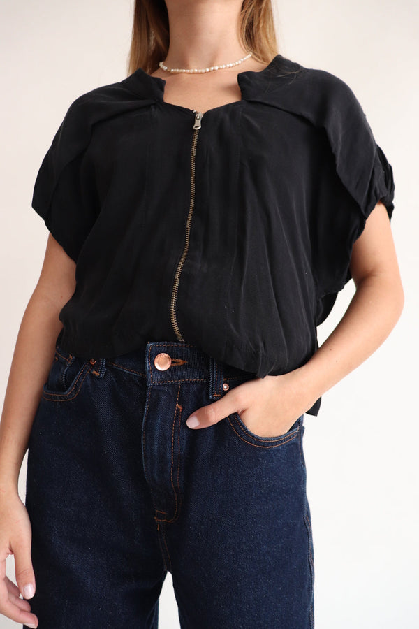 Top Negro Zipper