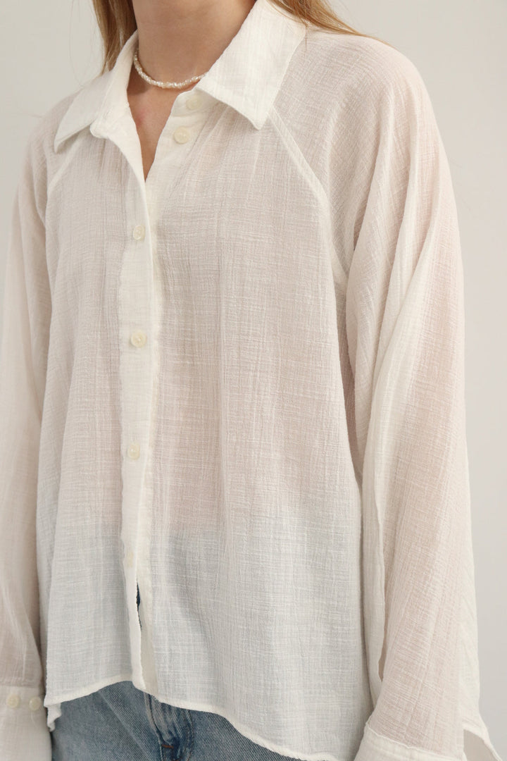 Camisa Blanca Traslucida