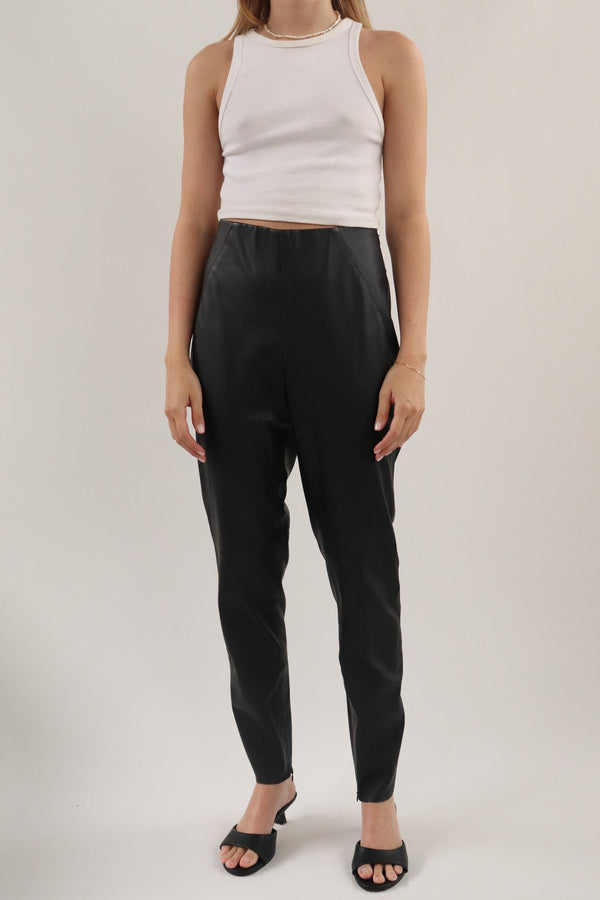 Pantalon Cuero Negro