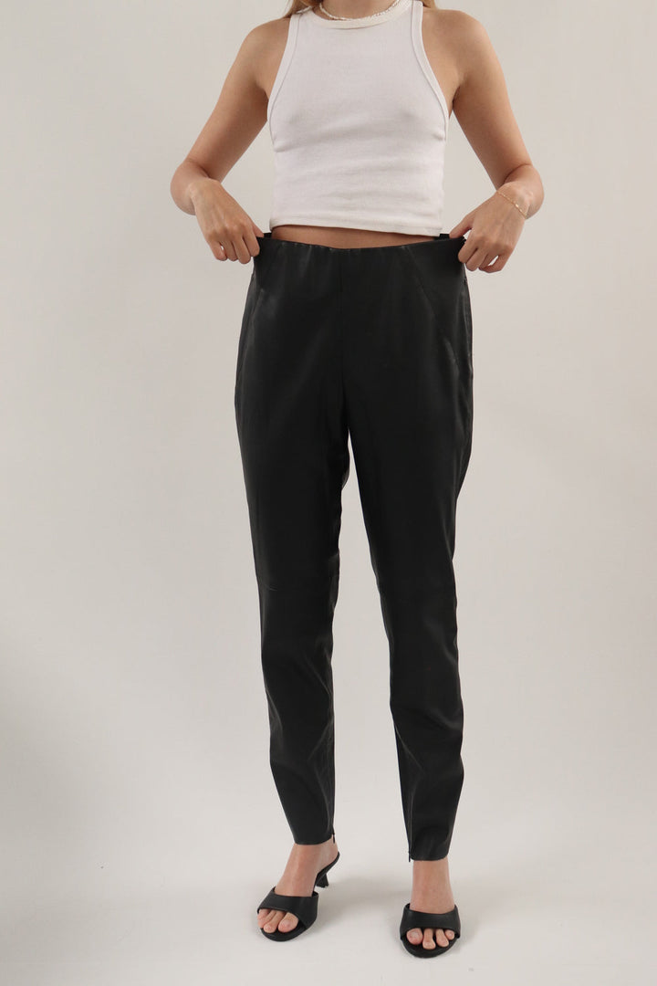 Pantalon Cuero Negro