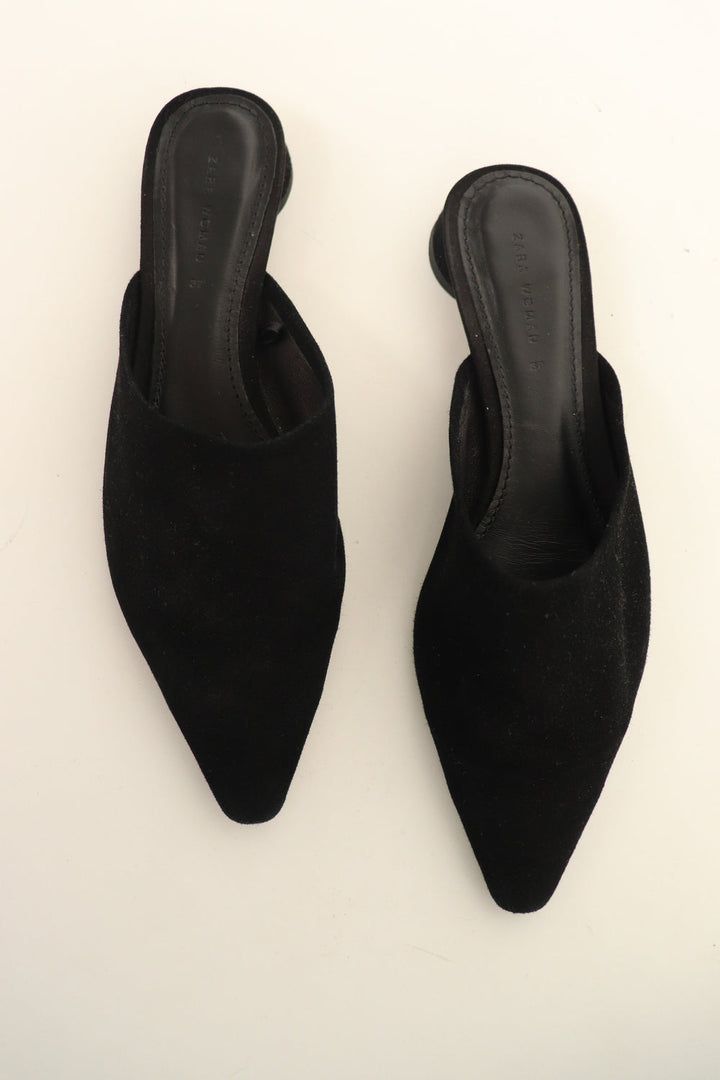 Flats Suede Negras