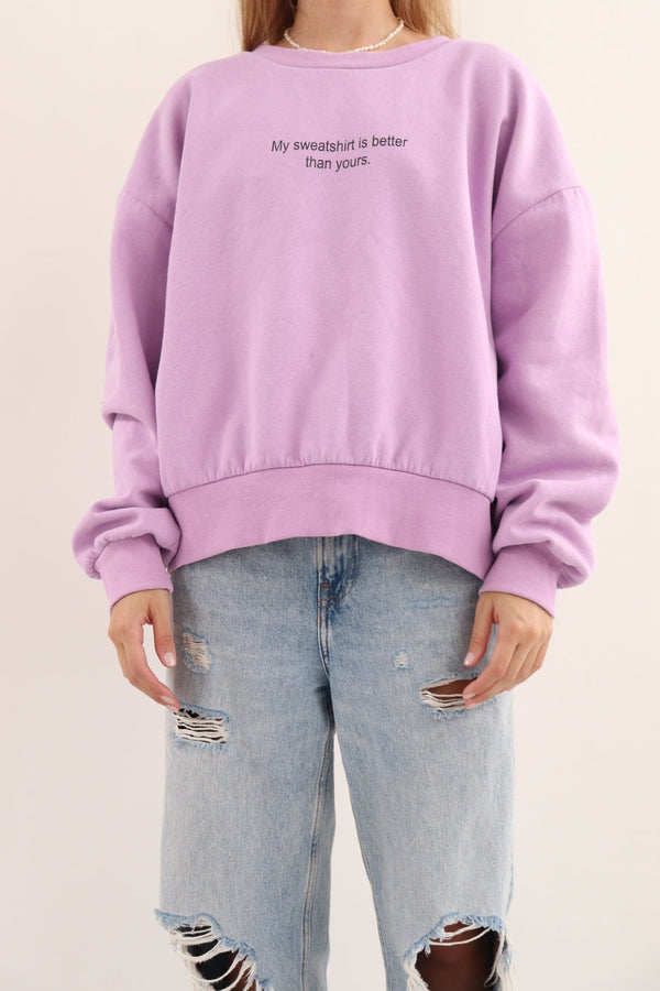 Sudadera Morada Frase