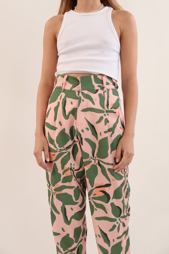 Pantalon Rosado Estampado