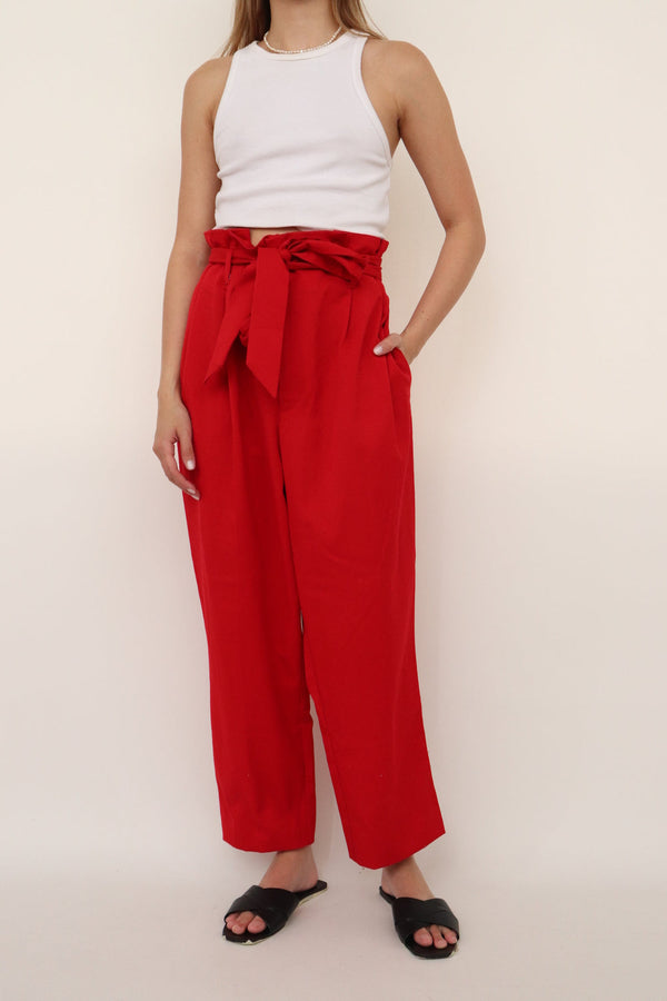 Pantalon Paperbag Rojo