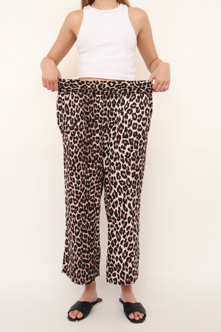 Pantalon Leopardo Satinado