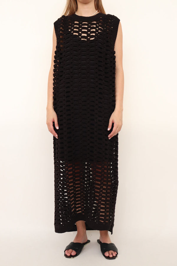 Vestido Crochet Negro