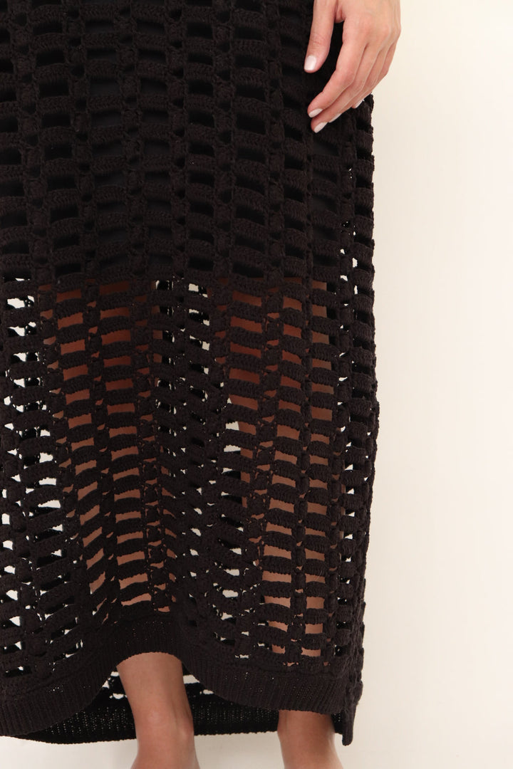 Vestido Crochet Negro